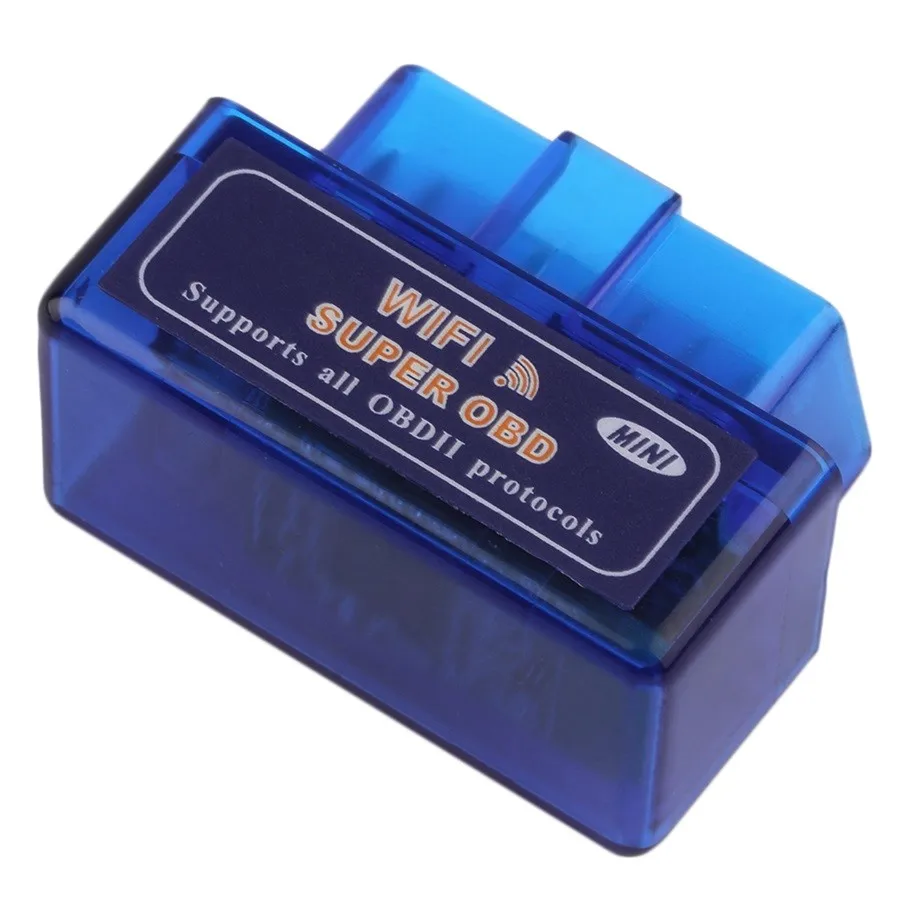 Мини ELM327 WiFi ELM 327 OBDII автомобильный диагностический инструмент OBD2 считыватель кодов Сканер для IOS Android ELM WiFi 327 синий