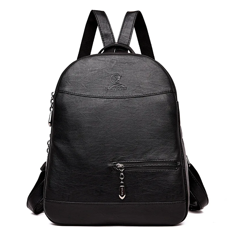 

2019 New High Quality Women Leather Backpack Female School Bags for Teenage Girls PU Backpack Feminina