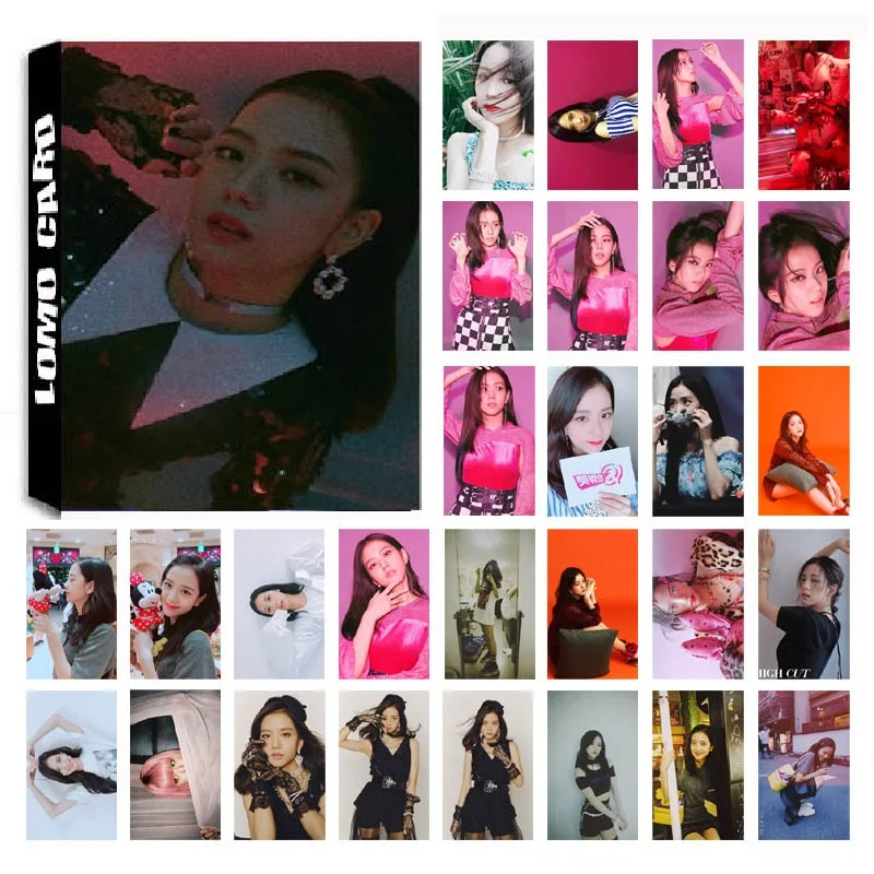HD 30 шт./компл. KPOP BLACKPINK девушки Jisoo квадратный альбом Фотокарта ПВХ карты самодельные ломо карты Фотокарта