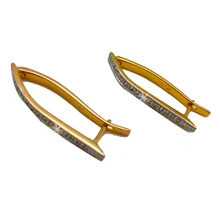 Горячая Распродажа довольно двухцветные покрытия AAAA фианит модные украшения для женщин подарок серьги-гвоздики XPE07