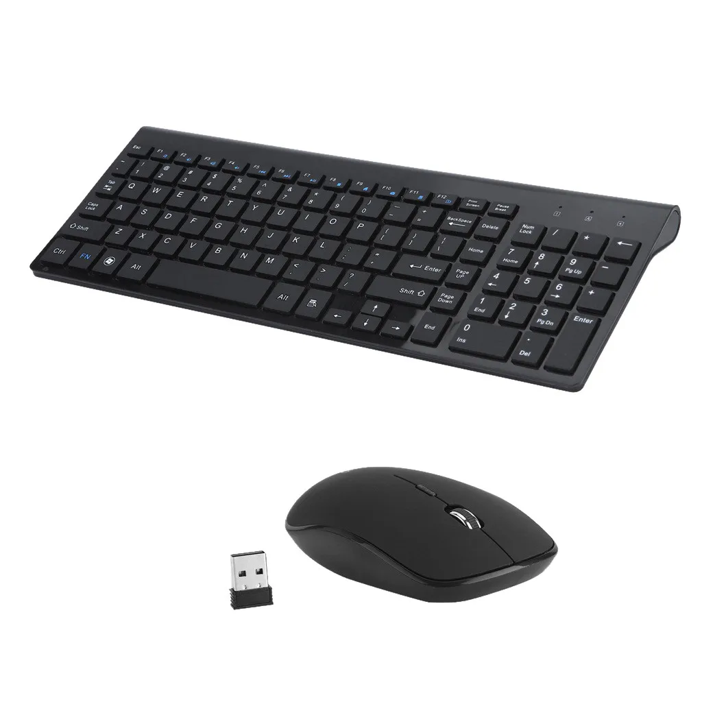 

VOBERRY 2.4GH Wireless Keyboard Mouse Set Silent USB Ultra Thin High-quality Optical Keyboard Mute Mouse Combo For PC Loptop