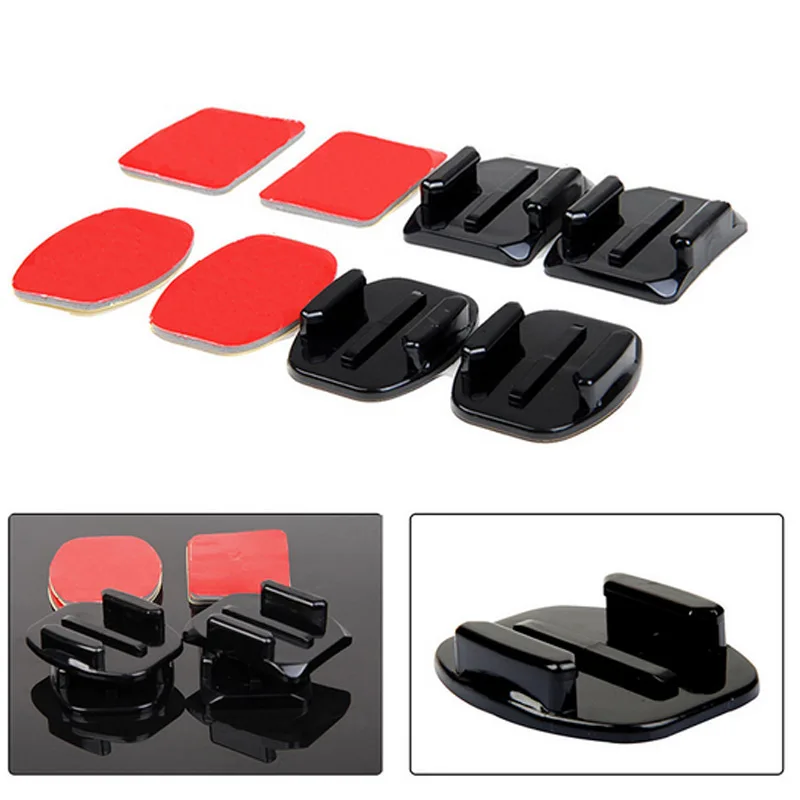 

4Pcs/Set Gopro Accessories Flat Curved Base Mount 3M V Stickers For GoPro Hero 5/4/3+/3/2/1 eals @ XR649