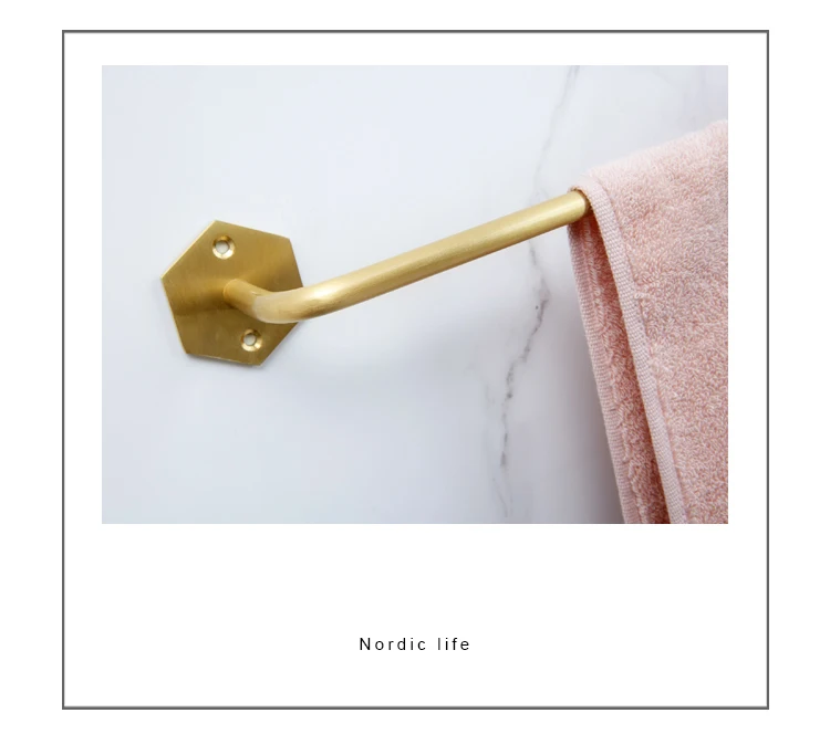 Ins Nordic стены латунь полотенце хранения Держатели Стойки Полки для ванной Туалет полка установленный ткань коридор крючки рельсы