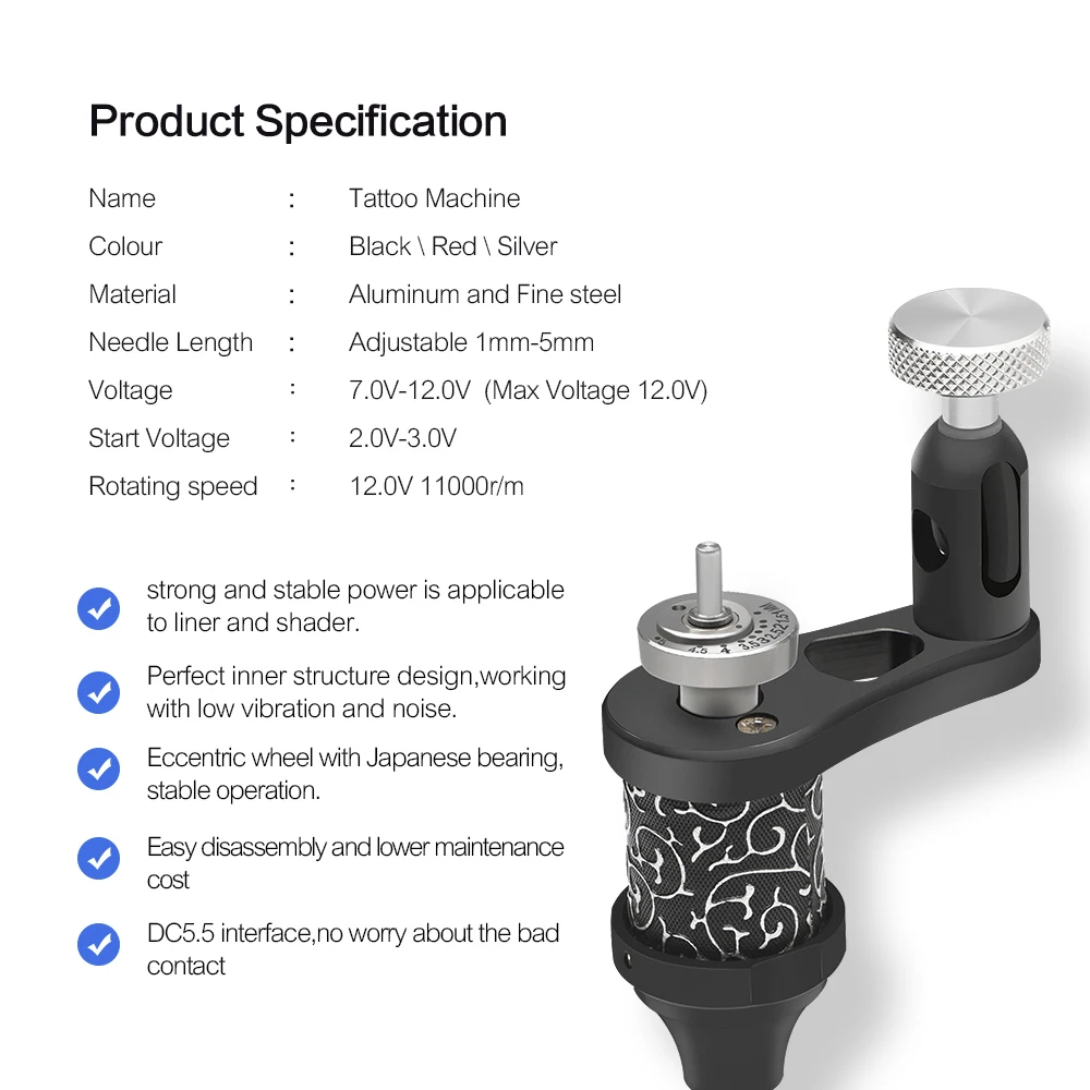  Stigma 2019 New Professional Tattoo Machine Rotary Adjustable Liner and Shader Powerful Strong Moto