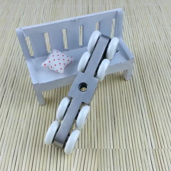 

door roller ultra-quiet wooden furniture sliding door pulley hanging track curtain nylon wheel glass bearing door hardware