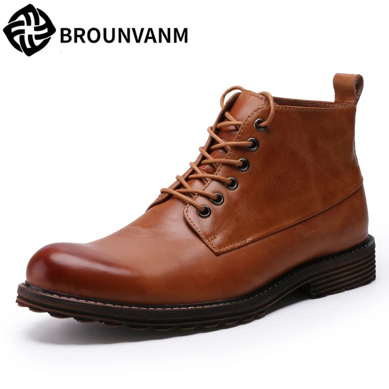 

2017 new men's shoes Martin boots, high shoes, old men's boots in Europe and America, winter tides