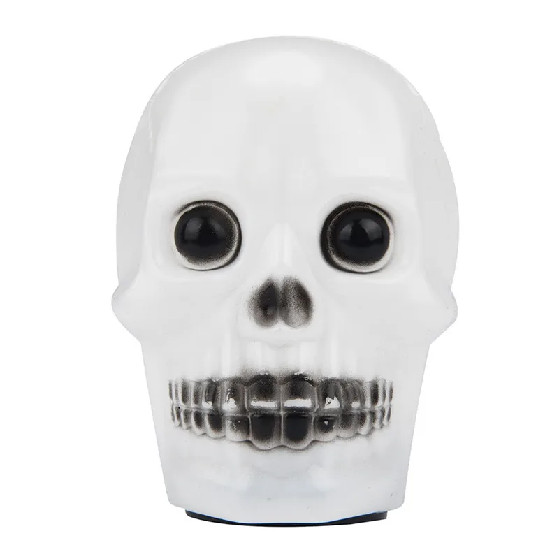 LED Flash Skull Night Light Lamp Halloween Colorful Mini Decore Party Trick Gift lamparas lampada 40JA0703