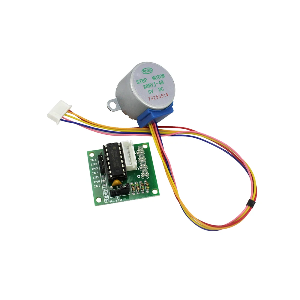 

5V 4-Phase 28YBJ-48 DC Gear Step Stepper Motor + ULN2003 Driver Board ULN2003 PIC MCU DIY
