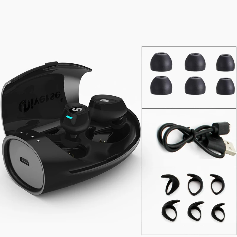 Новые Близнецы беспроводной 3D стерео наушники Малый Невидимый Мини Bluetooth