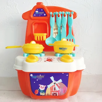 

New 1 Set Pretend Play Cooking Toys Kitchen Toys Tableware Sets Cooking Dinner Table Suit Girls Toys Gift 2-4 Years old D161