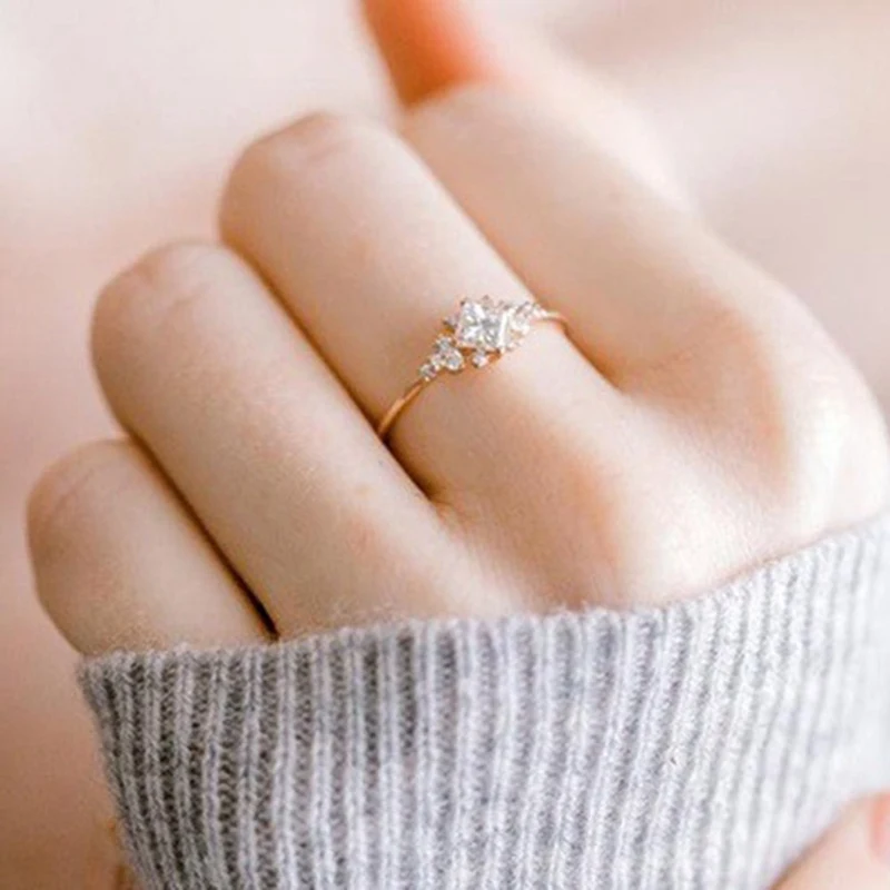 

Vintage Engagement Wedding Band Rings For Women Antique Romantic Ring