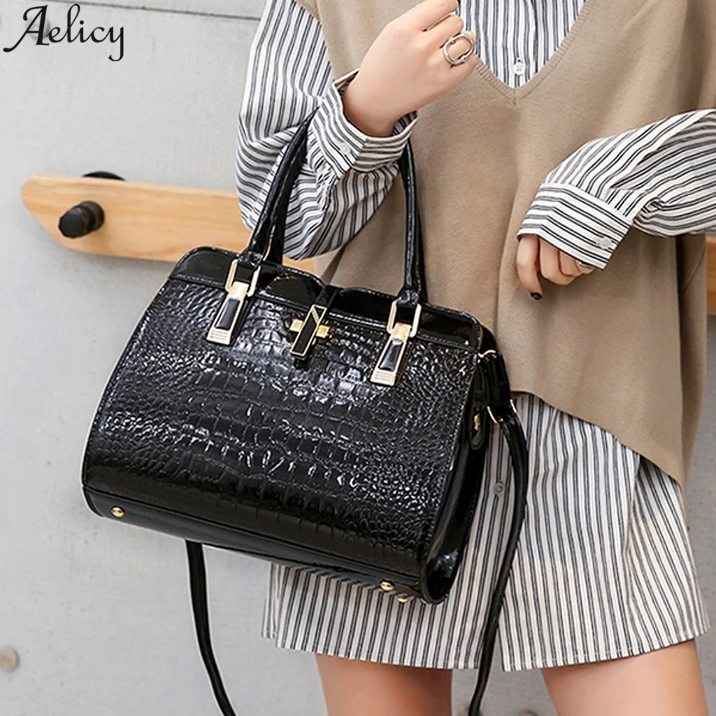 Женская модная однотонная квадратная сумка Aelicy из искусственной кожи