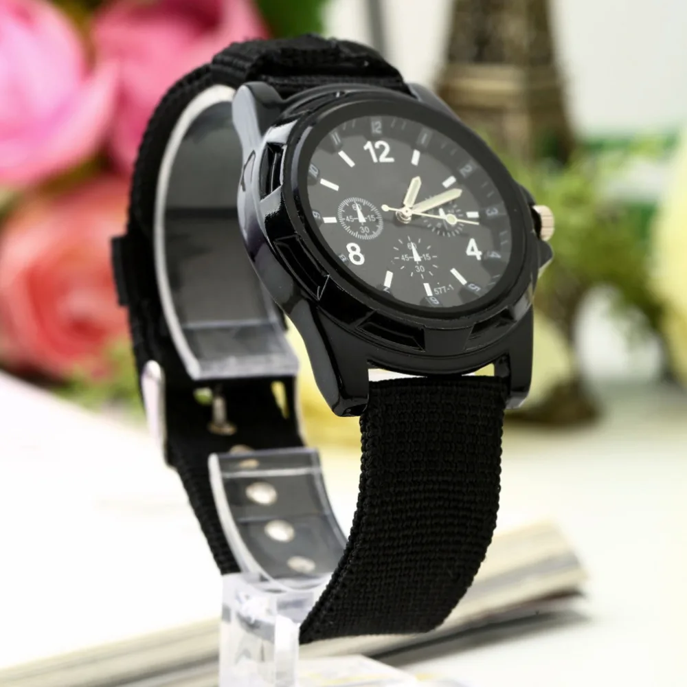 

OUTAD Unisex Quartz Wrist Watch Analog Men Luminous Canvas Belt Army Military Sport Style