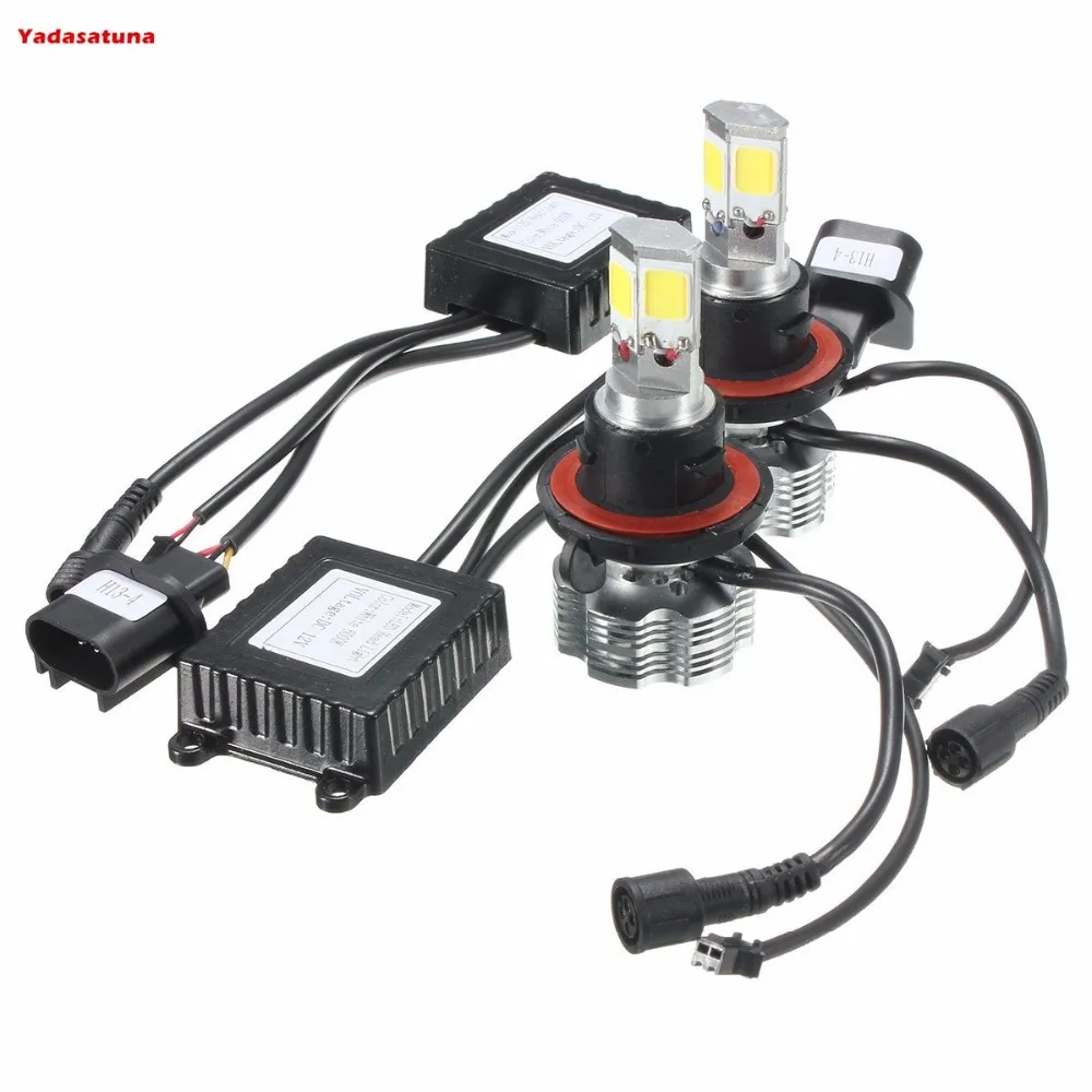 2 * Долговечные 9004 HB1 9007 HB5 H13 9008 COB 4-сторонние светодиодные фары комплект для