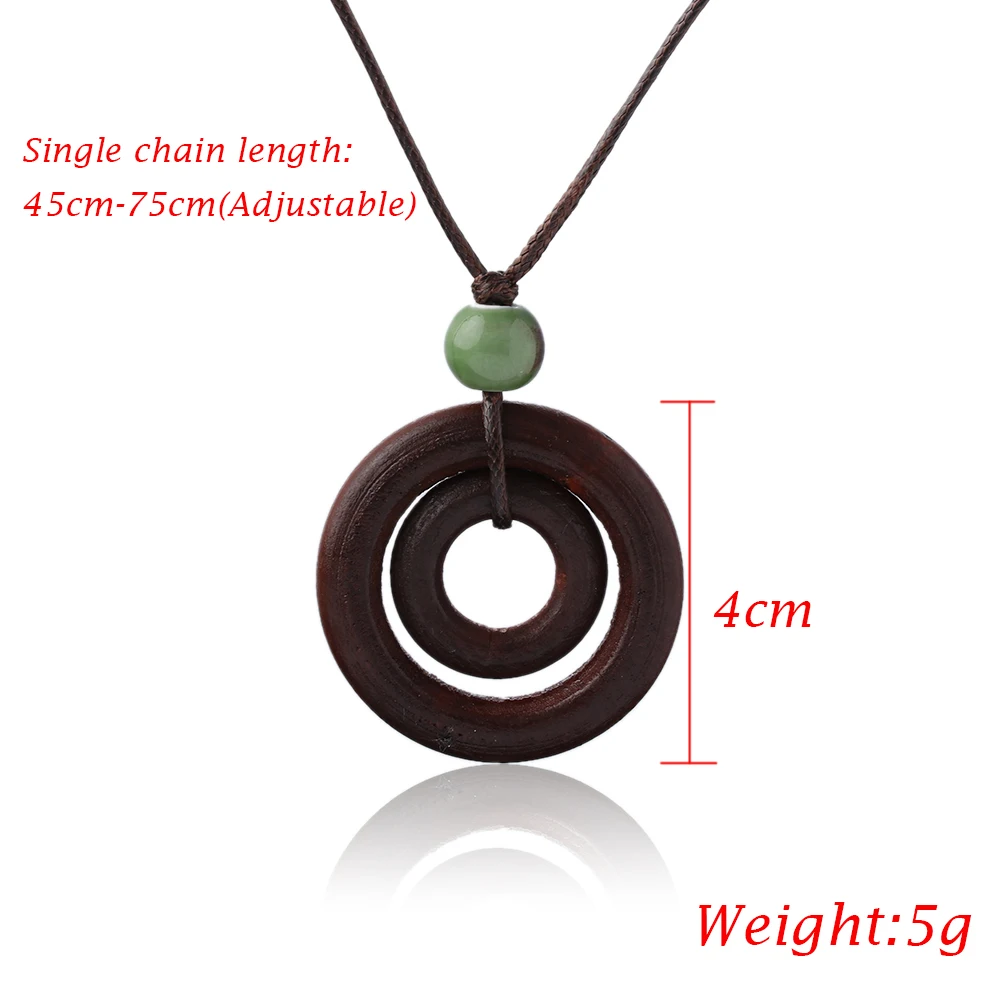 Handmade Resin Wood Necklace Creative Dreams Simple Fashion - Image 3