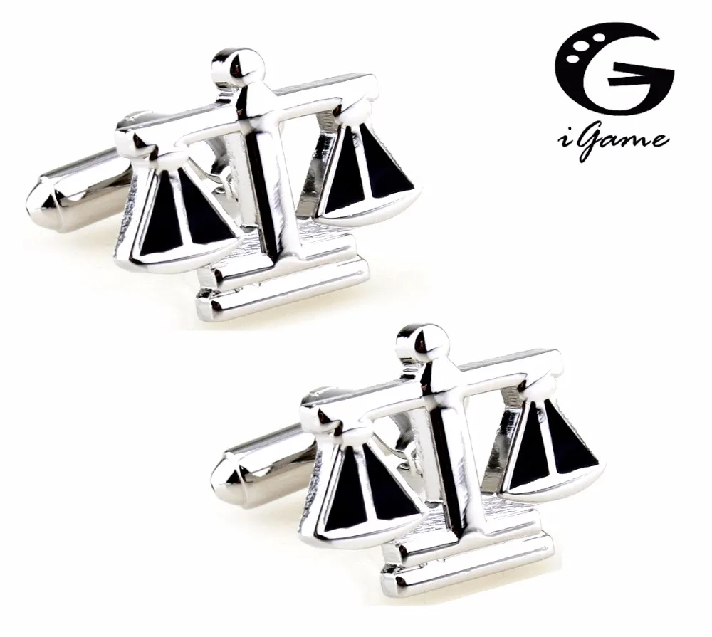 

iGame Factory Price Supply Justice Cuff Links Black Color Free Shipping