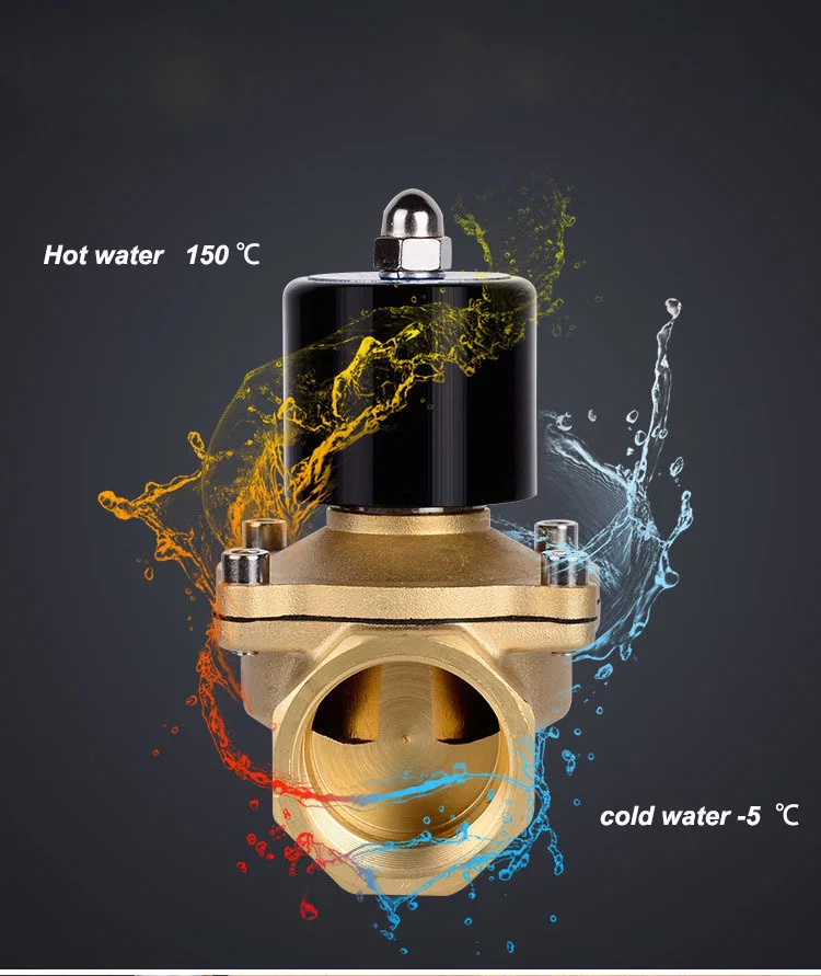 1/", 1/8", 1/", 3/4", ", 2" Электрический электромагнитный клапан, Ac220v, DC12v 24v пневматический клапан для водяного масла воздуха Nc