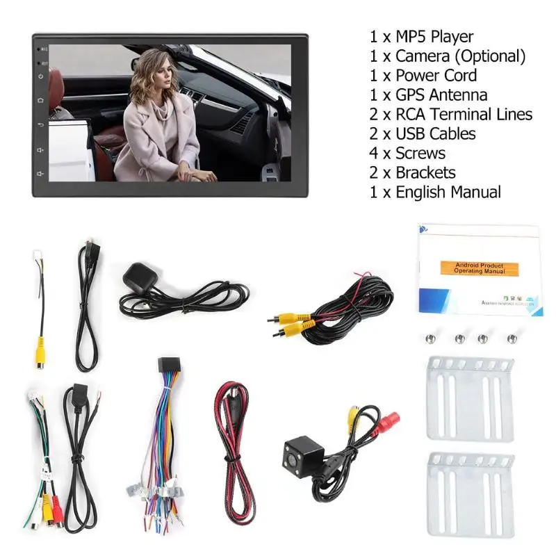 9217 7 дюймов сенсорный Android 8,1 автомобильный стерео MP5 плеер gps Navi WiFi BT FM радио