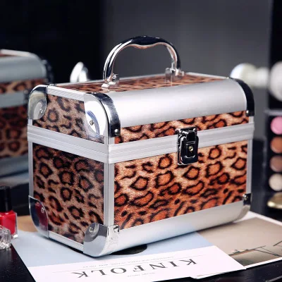 2019 женская серебряная косметичка багажная сумка с замком женские