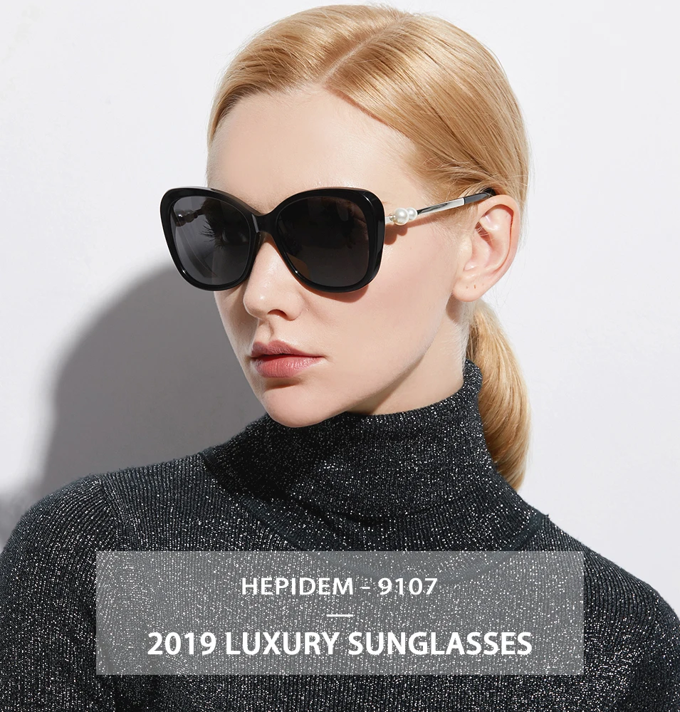 Ацетатные поляризационные солнцезащитные очки для женщин, фирменный дизайн, кошачий глаз, роскошные сексуальные кошачьи глаза, жемчужные, большие, зеркальные, корейские Солнцезащитные очки для женщин