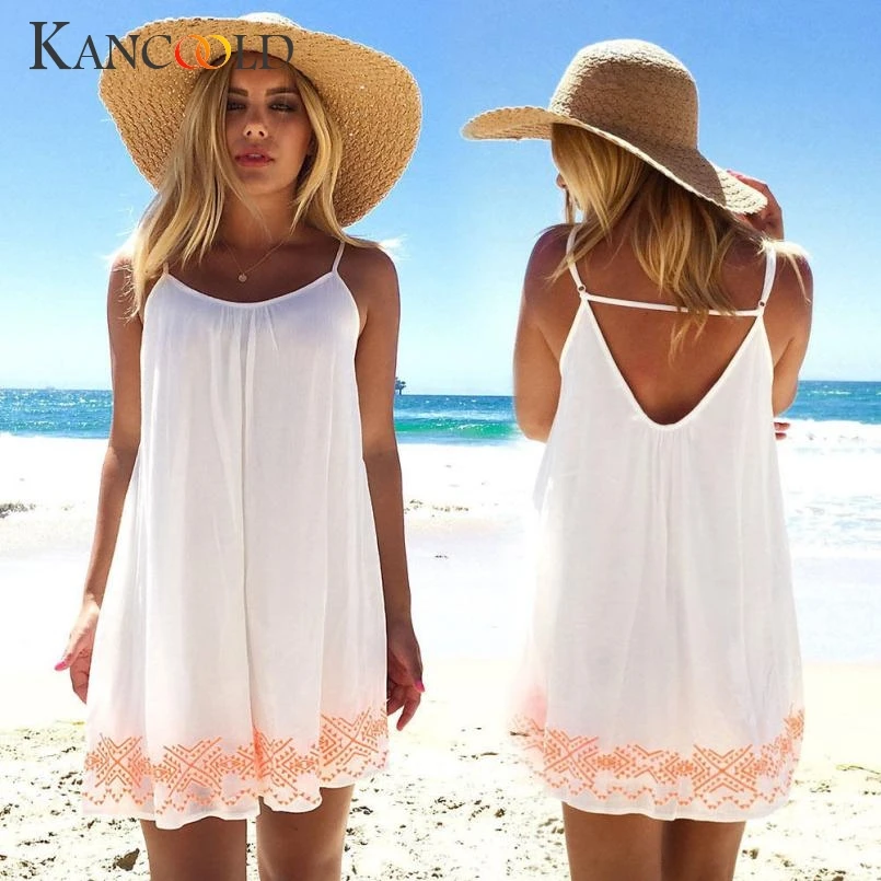 

Hot 2017 Fashion Sexy Women Backless Short Summer BOHO Evening Party Beach Mini Dress Sundress Wholesale DropshippingJuly0727