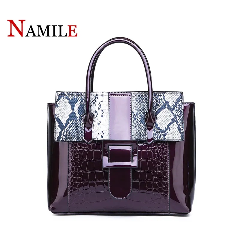 

Luxury designer high quality ladies handbag crocodile pattern with snakeskin smooth smooth face Messenger bag fashion handbag