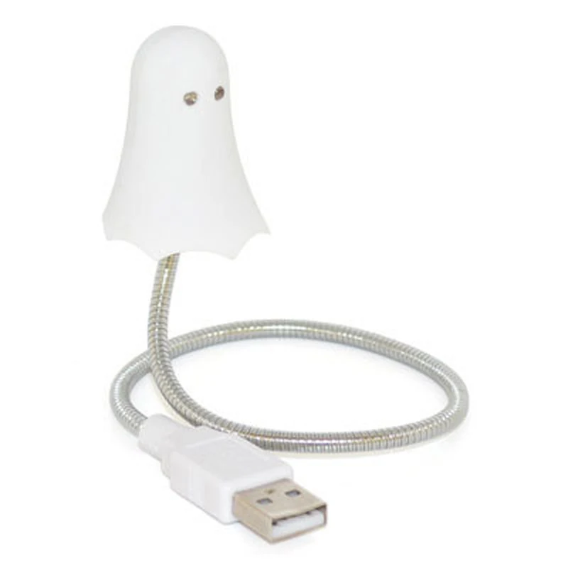 Гибкая USB чтения призрак светодиодный ночник милый мультфильм лампы для компьютера портативных ПК Тетрадь USB Tube свет книга