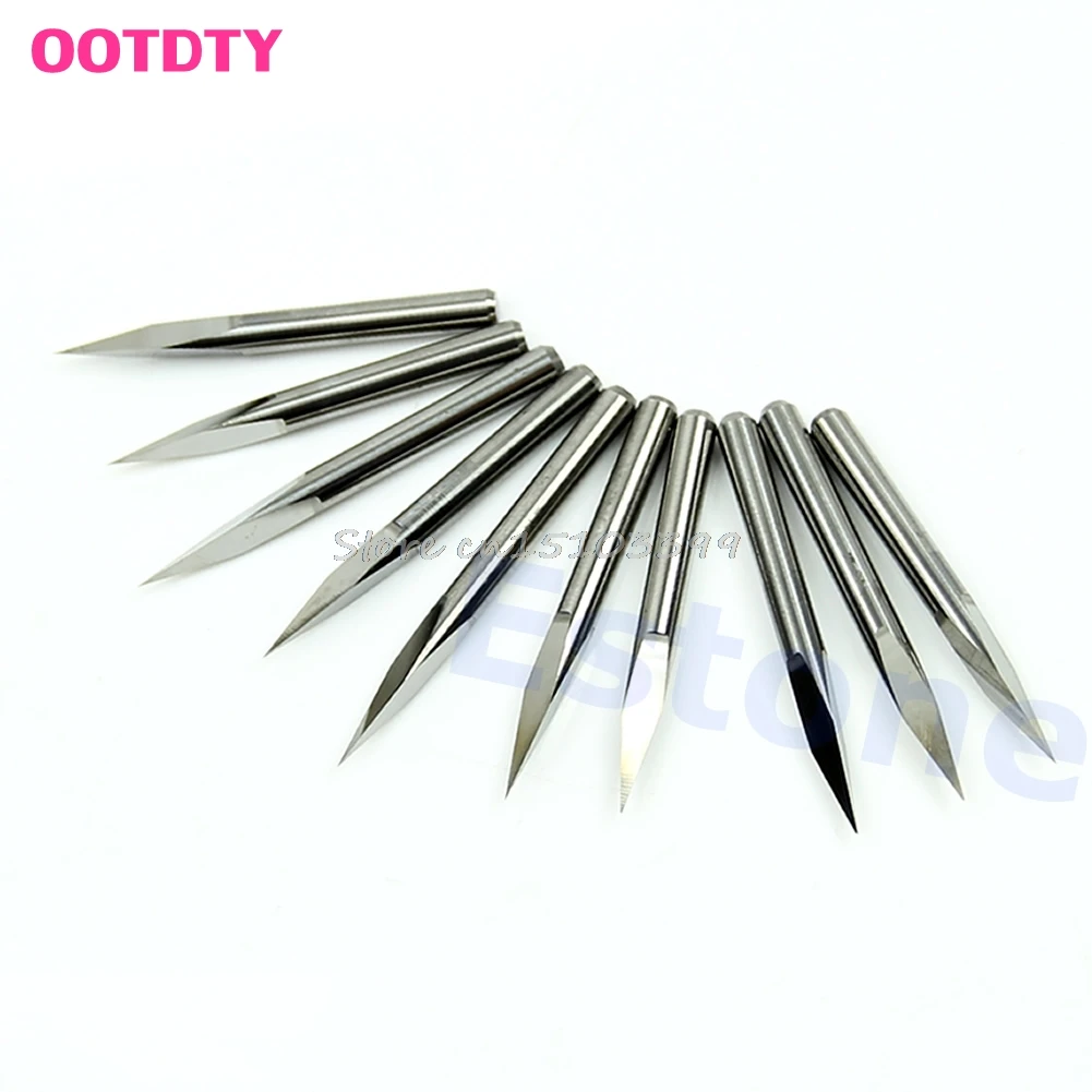 

New 0.1mm 30 Degree Carbide Steel Pyramid Engraving Bits CNC Router Tool 10pcs G08 Drop ship