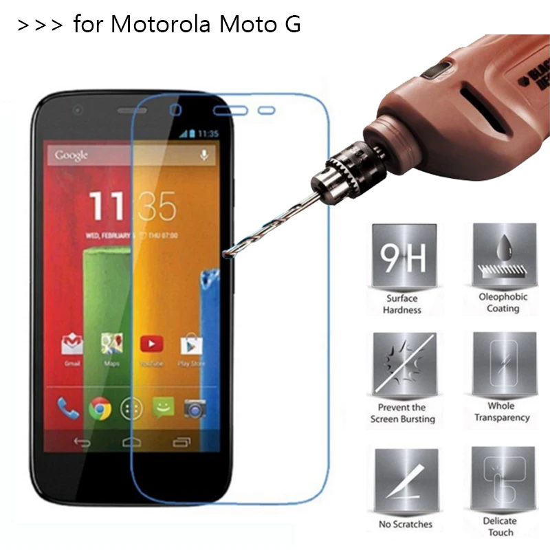 2 шт./лот закаленное Стекло для Motorola Moto G XT1032 Экран протектор Защитная пленка