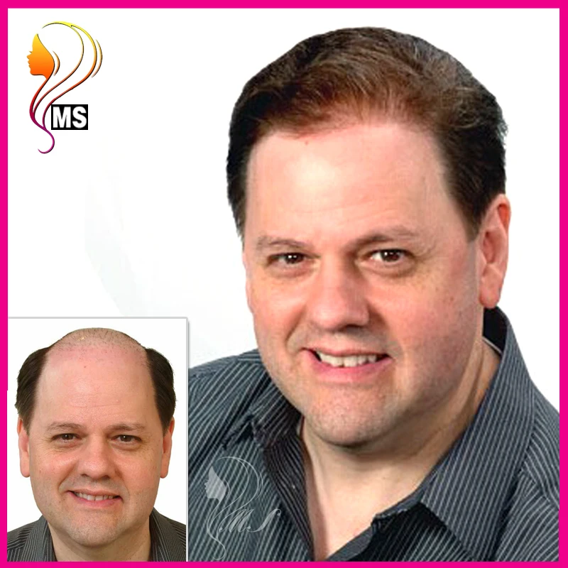 2015 hot sale new design Promotion Short Hair mens toupee in stock 8x6