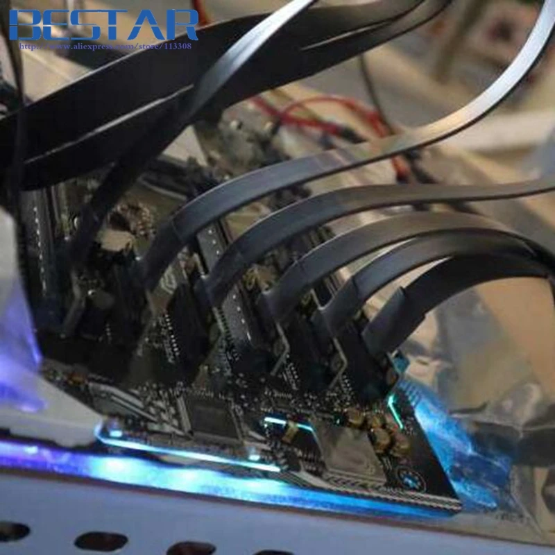 8G/bps PCIe Gen3.0 x1 To x1 Male to Female graphics card Extension cable 25cm 35cm 45cm 55cm 1ft  PCI-E x1 16x PCI-Express 3.0