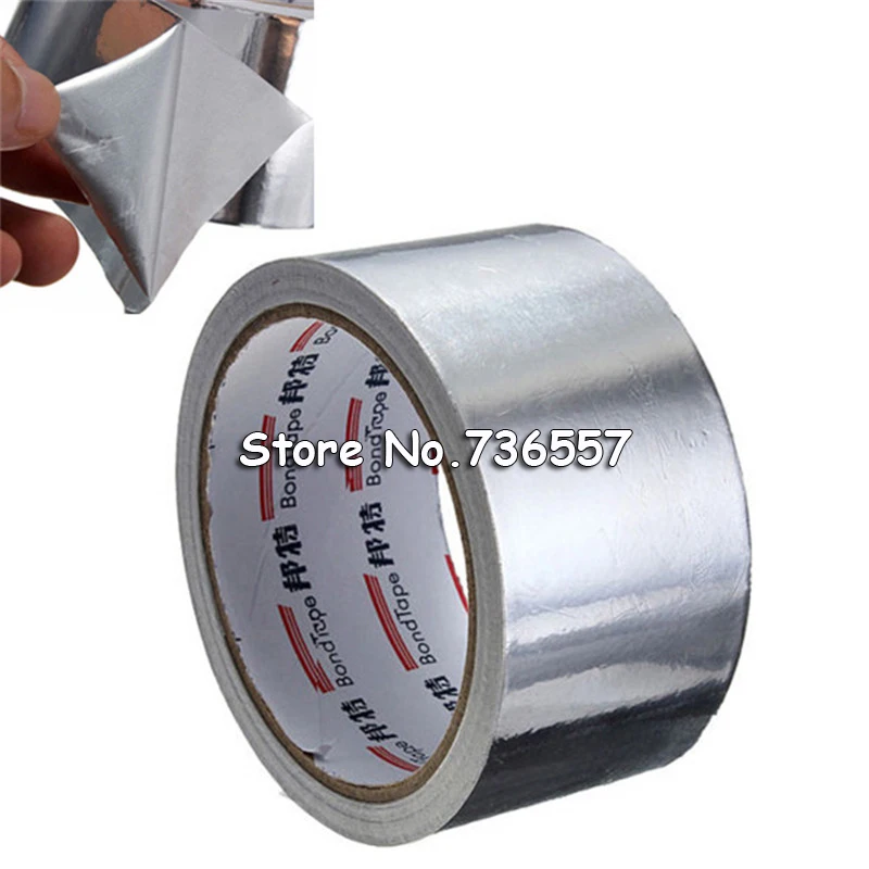 

Useful Aluminium Foil Adhesive Sealing Tape Thermal Resist Duct Repairs High Temperature Resistant Foil Adhesive Tape 4.7cm*17m