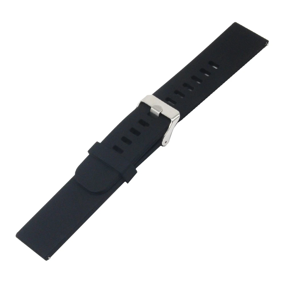 Силиконовый резиновый ремешок для часов 18 мм для huawei часы/Fit Honor S1 Нержавеющая сталь Pin застежка ремешок Quick Release петли для ремня браслет - Цвет ремешка: Black