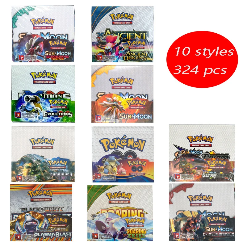 

[NEW] 324pcs pokemons Cards Pokémon Game Battle Carte Trading English Game Cards sun moon Pokemons Toy