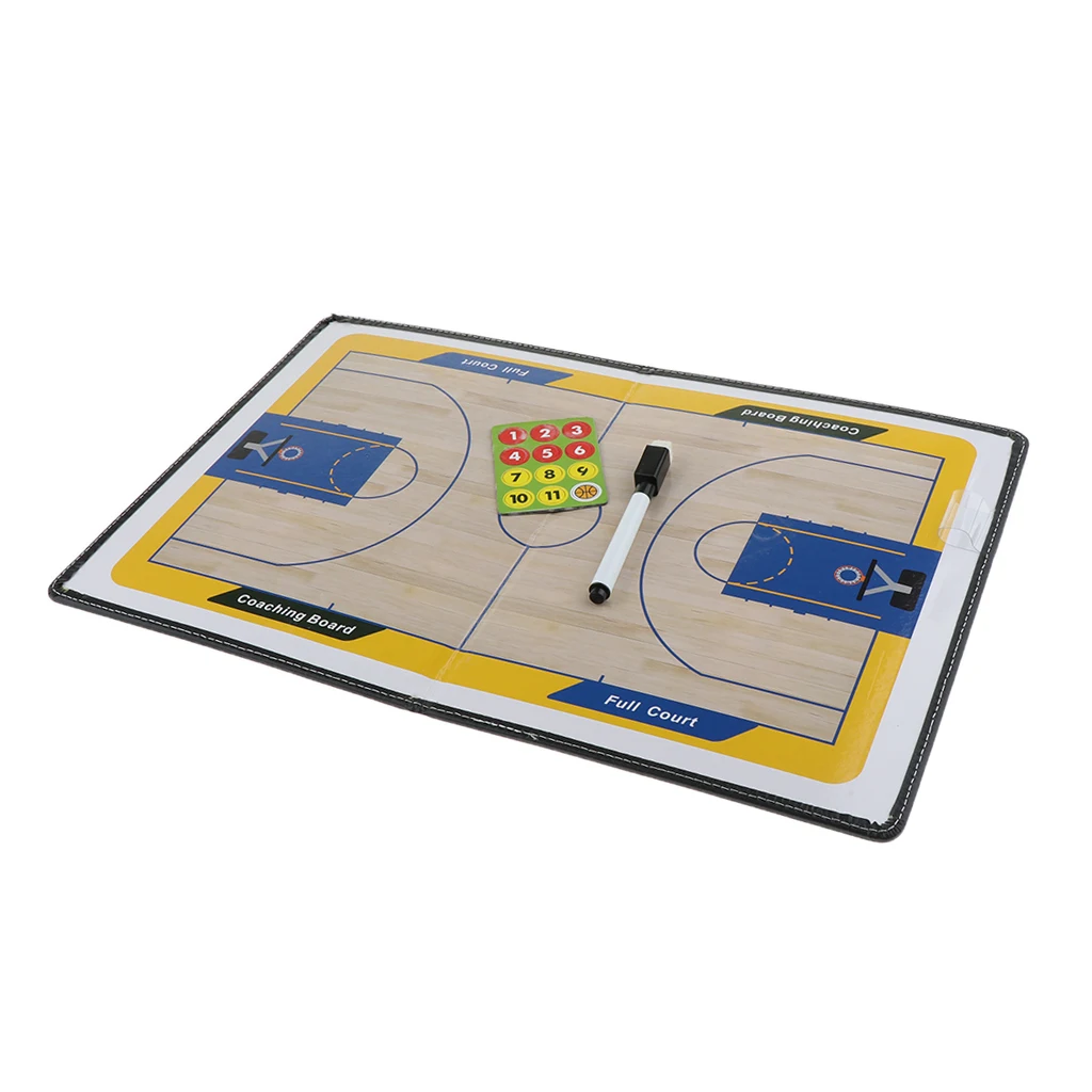 Magnetic Basketball Strategy Boards Durable Basketball Clipboard Foldable Basketball Training Marker Board