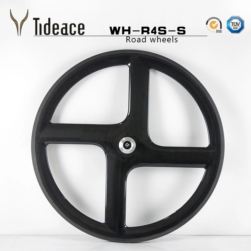 

Cheap 700C carbon fiber bike wheel carbon 4 spokes wheels clincher carbon road bike rims carbon track bicycle wheelset