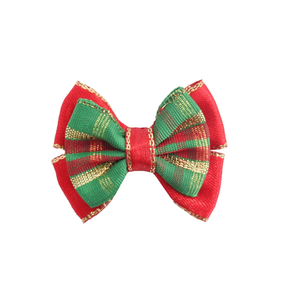 

Armi store Handmade Christmas Striped Ribbon Rubber Bands Pet Bow 25012 Dog Grooming Supplies Small Wholesale
