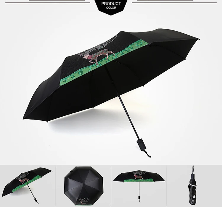 Трехкратный креативный Зонт с лосем, меняющий цвет, Женский Зонт от дождя, защита от ультрафиолетовых лучей, мужской деловой зонт, Paraguas Guarda Chuva XYLPP-2