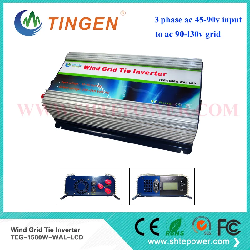 1.5KW 1500Watts On Grid Tie Wind Inverter for wind turbine generator
