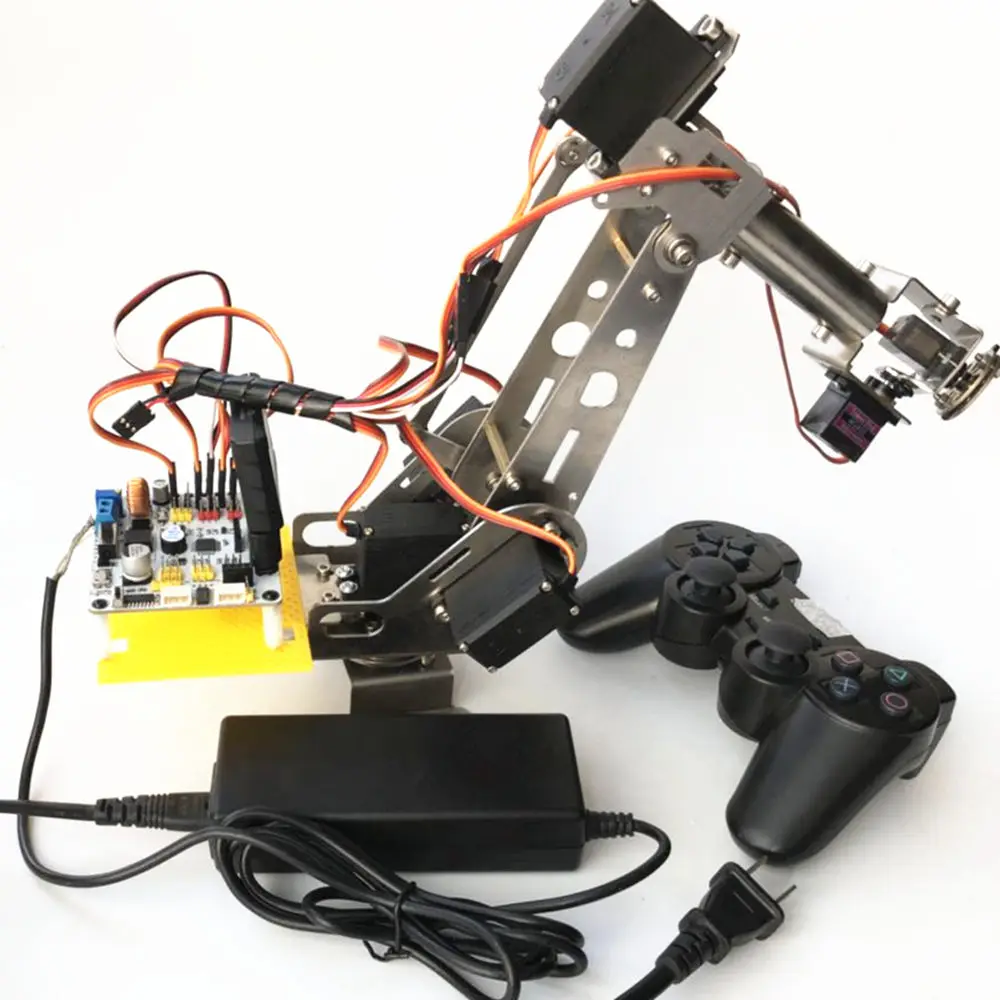 arduino remote control PS2 stainless steel robotic arm 6 DOF robot-in ...