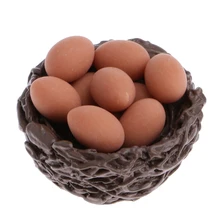 

MagiDeal 1/12 Scale Dollhouse Miniature Chicken Eggs and Nest Set for 1/12 Scale Dollhouse Micro Landscape Kids Pretend Play Toy