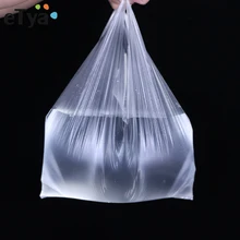 ETya 100 шт Новая прозрачная хозяйственная сумка, маленькая Большая Нейлоновая многоразовая Складная хозяйственная сумка, сумка для хранения