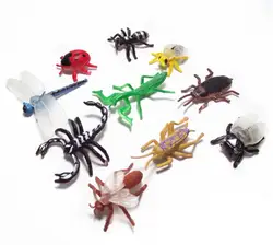 Моделирование насекомых игрушки модельки животных Стрекоза Жук Кузнечик Мини Фигурка животного дети образовательная игра игрушечные