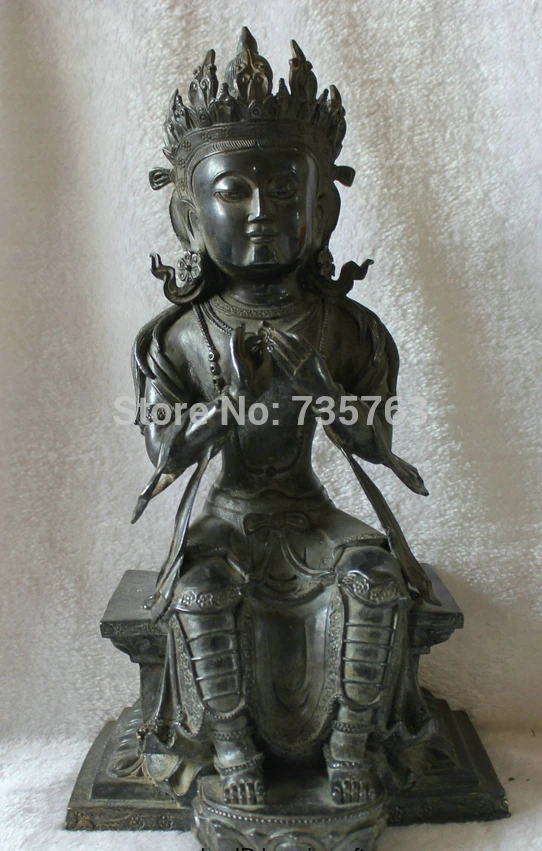 

xiuli 001350 China Tibetan Buddhism HandMade Bronze statue Northern Wei Maitreya Buddha