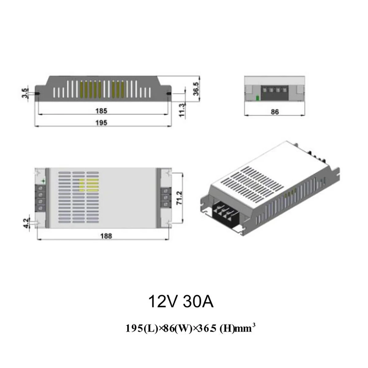 10 шт./лот Мощный лазерный модуль 35 Вт RGB CW лазерный диод ttl аналоговый LD с блоком питания и драйвер платы для DIY для лазерного шоу