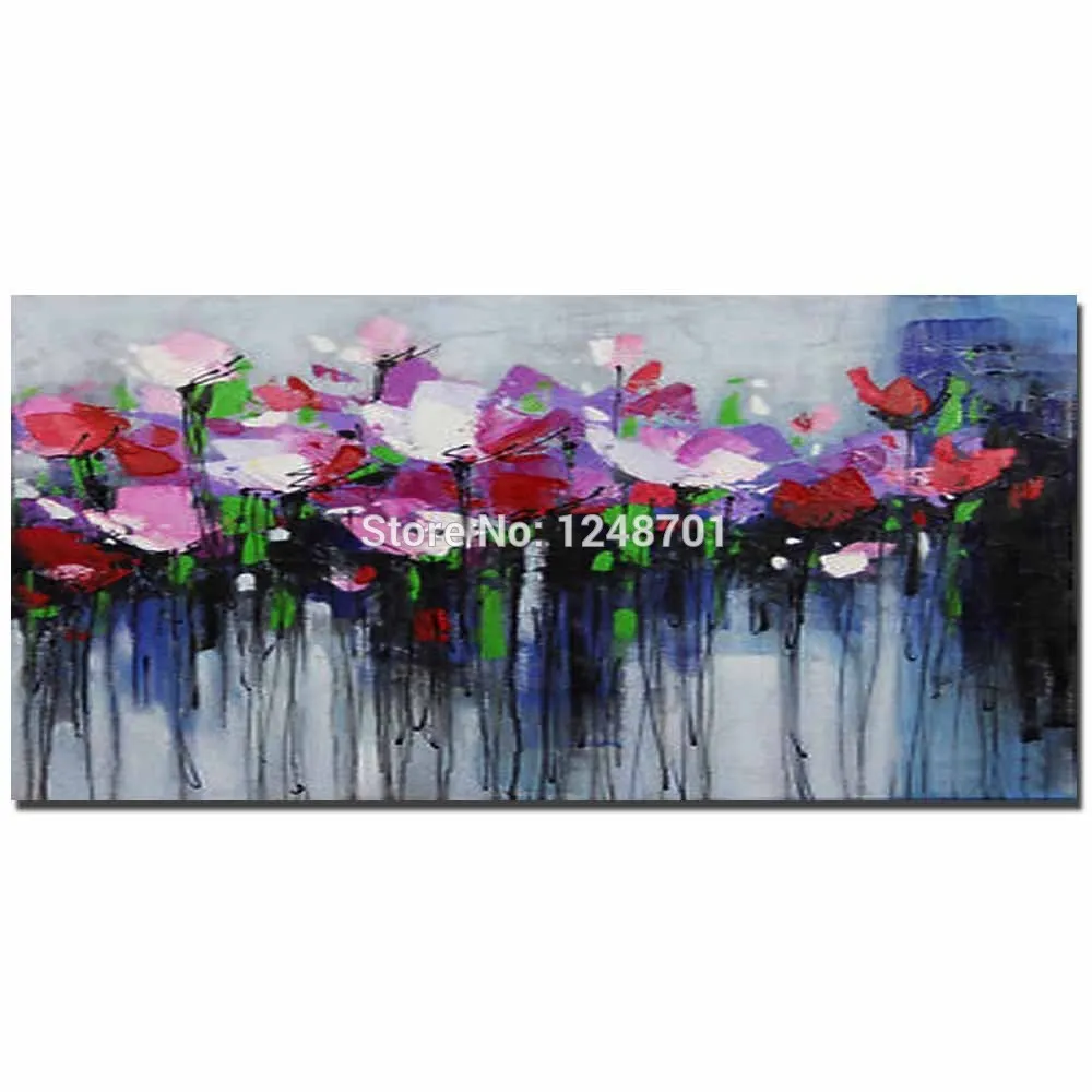 

Large Art Hand Painted Abstract Art Flower Canvas Oil Painting Abstract Flower Wall Picture Living Room Bedroom Home Wall Decor