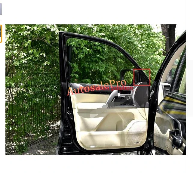 

Chrome Matt Inner Front Door A-Pillar Triangle Cover Trim for Toyota Land Cruiser LC200 2008 2009 2010 2011 2012 2013 2014-2016