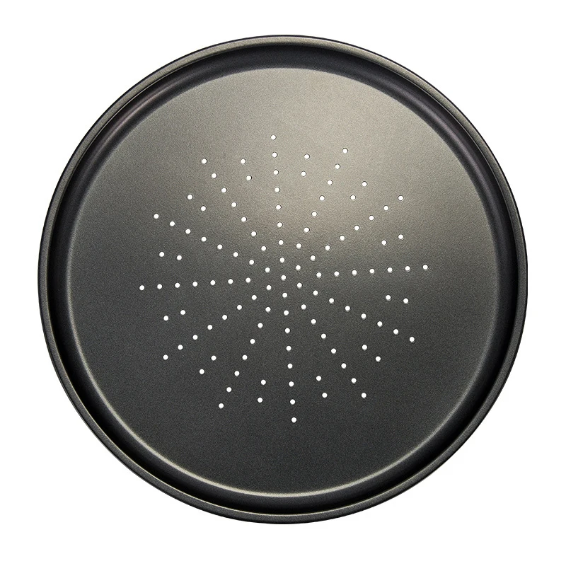 Good Quality 12 inch With Holes Circle Carbon Steel Non Stick Pizza