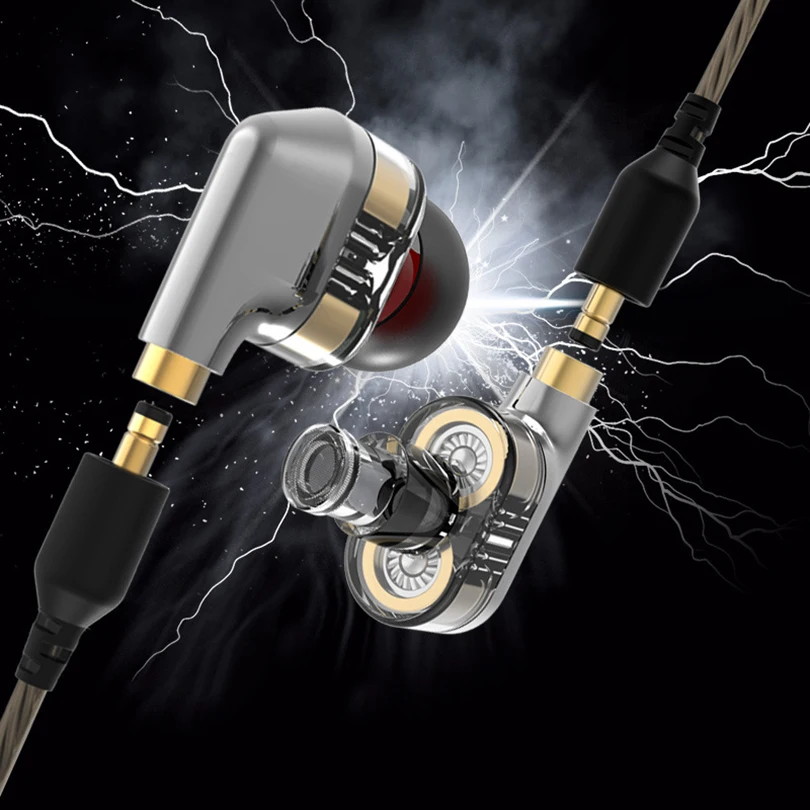 Aibesser HiFi 4D 3.5mm earphone surround sound effect noise cancelling