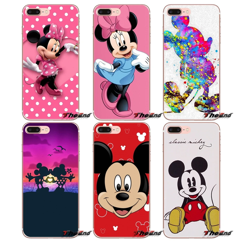 

For Samsung Galaxy S9 Plus Note 8 One Plus oneplus 5T Meizu M5s LG V30 HTC U11 Capa Kawaii Kissing Mickey Minnie Mouse TPU Cover